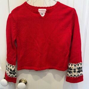 American Girl Vintage /size small/ Sweater with Snowflake Cuffs